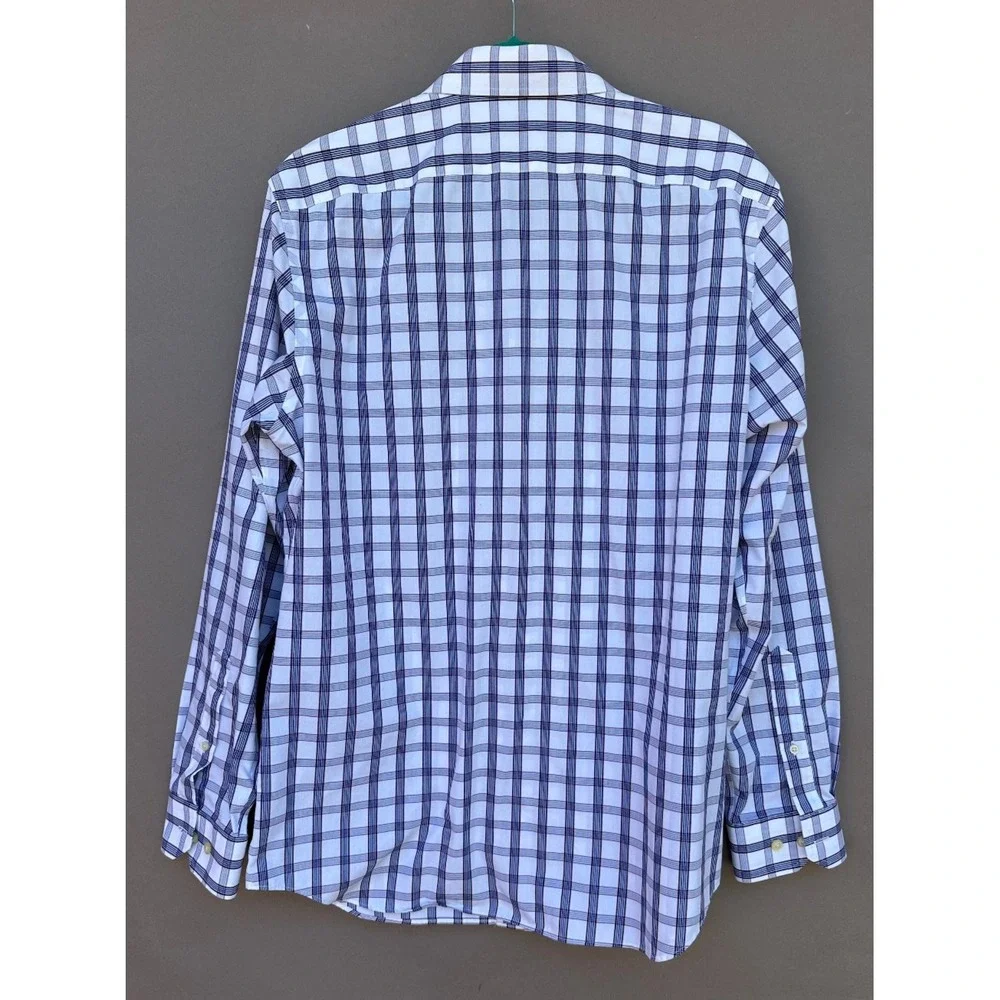 Banana Republic Mens Large Slim Fit Plaid Long Sleeve Button Up Shirt Non-Iron